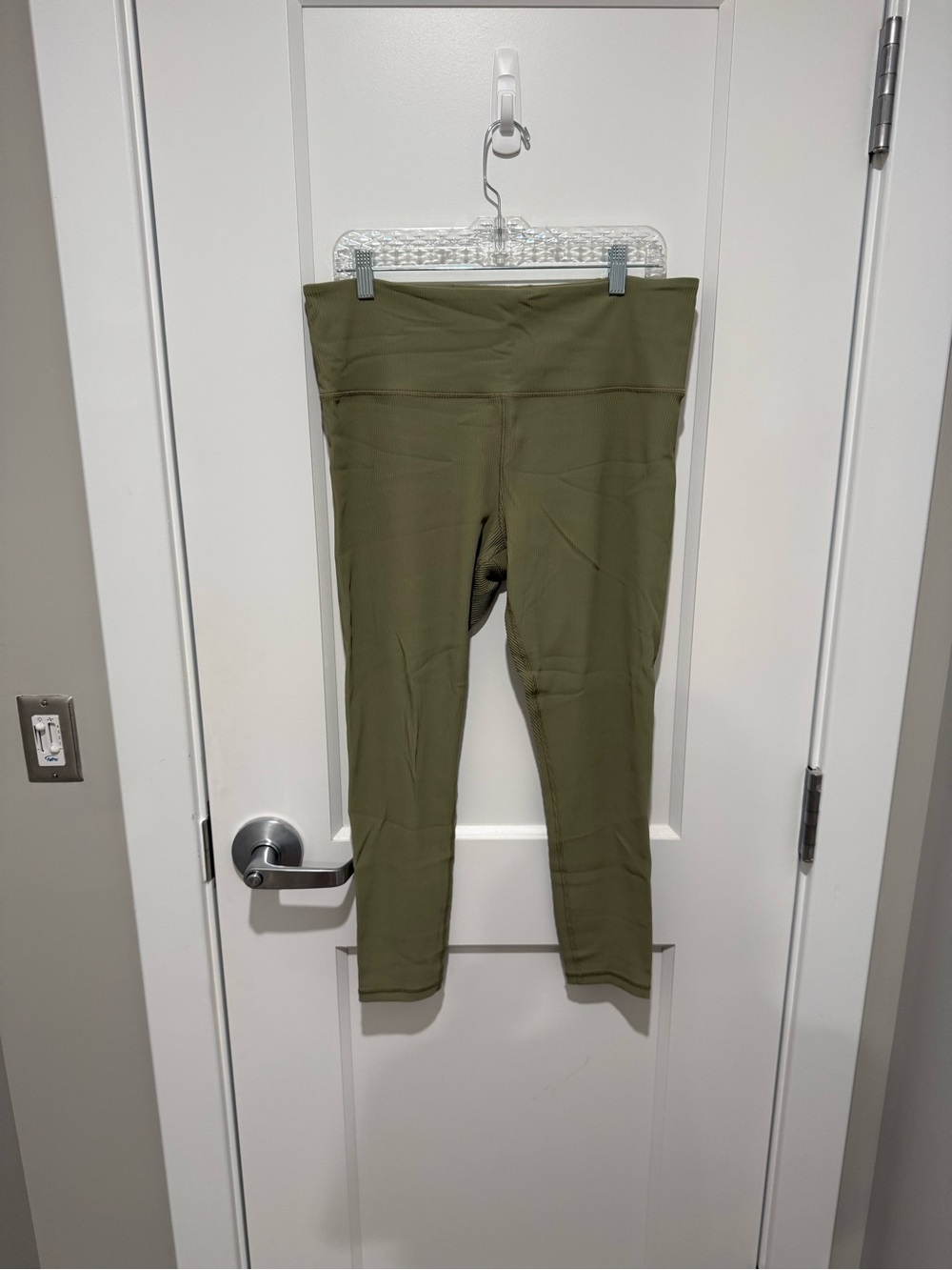 Athleta Elation Ribbed Green Leggings